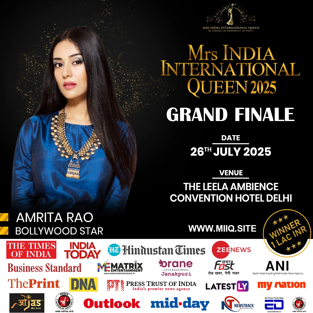  AMRITA RAO at MRS INDIA INTERNATIONAL QUEEN 2025 GRAND FINAL